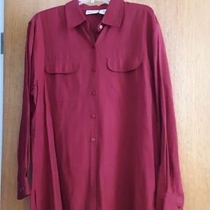 Burgundy blouse